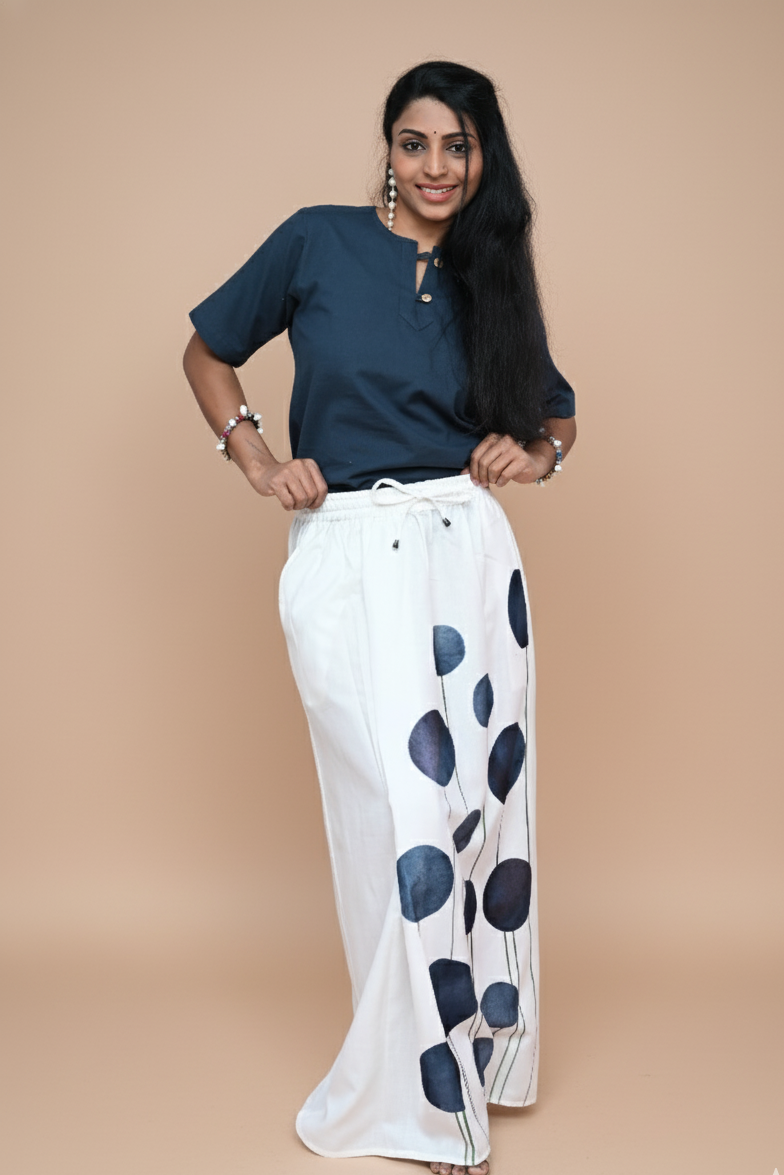 Women Navy blossom Pajamalungi