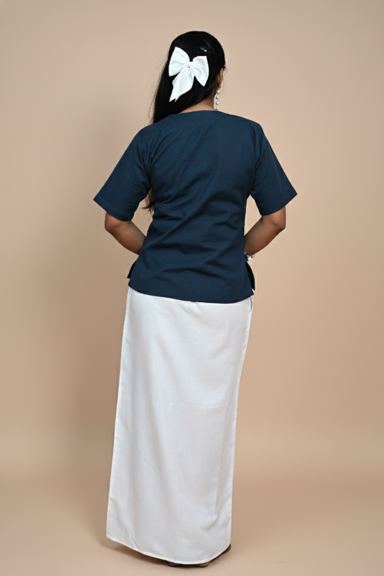 Women Navy blossom Pajamalungi