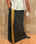 Men Black Color With Copper Zari Stripe Pajamalungi