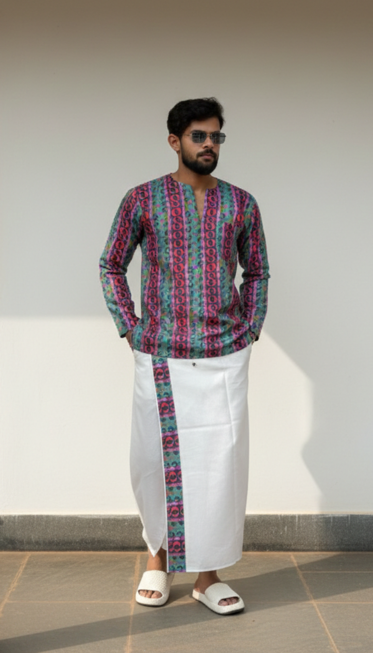 Men Vertical Multicolor Pattern – Full Sleeve