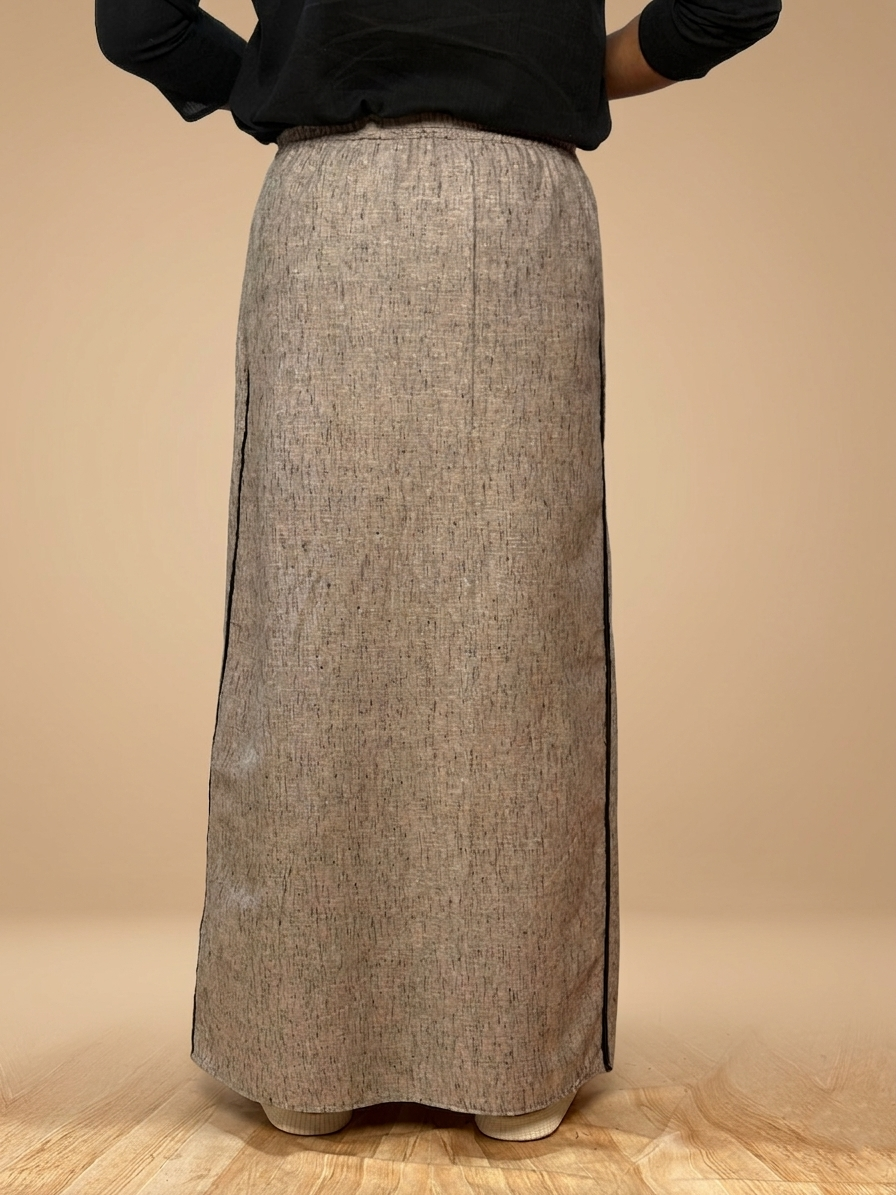 Men Dusty Grey Color With Black Contrast Stripe Pajamalungi