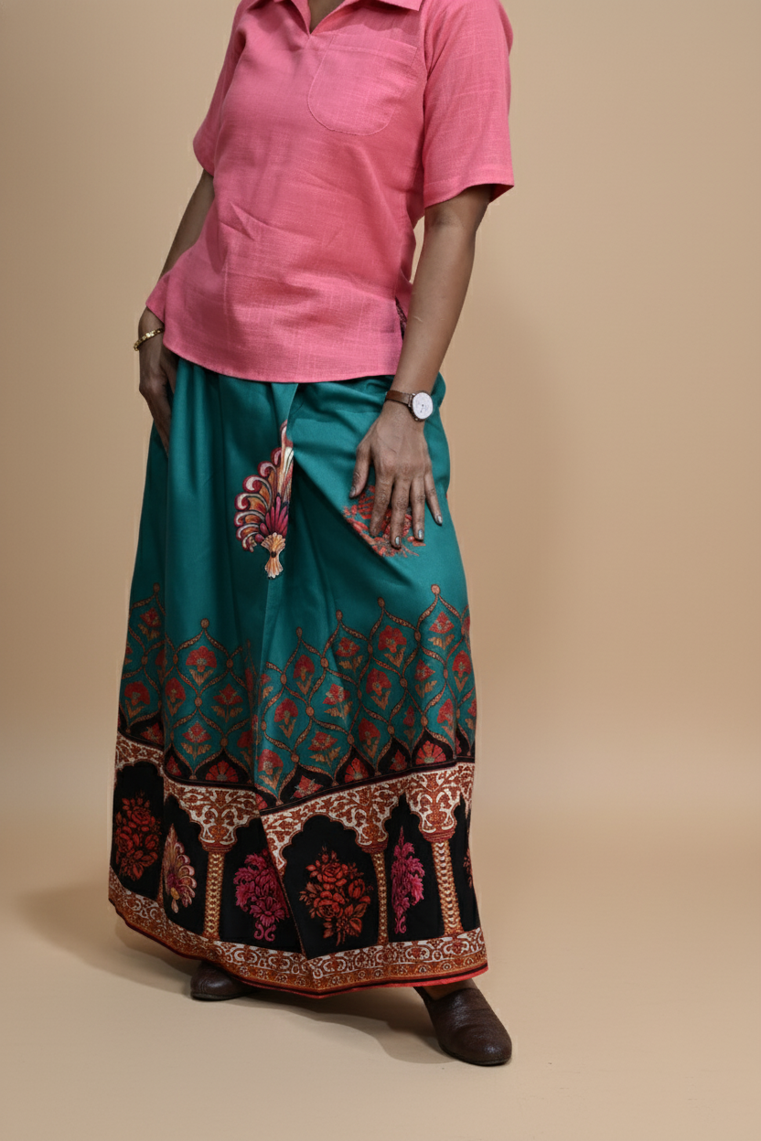 Women Solid Pink Halfsleeve Kurti
