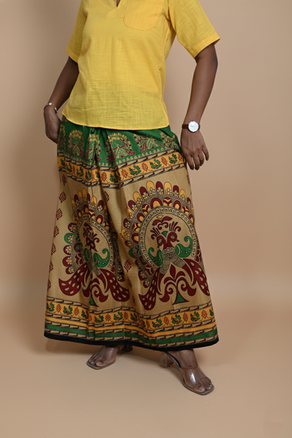 Women Peacock dubble face coffe color and multicolor Pajamalungi