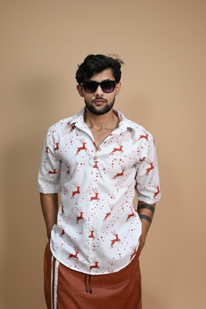 SnowStag Heritage Digital Print Kurta For Men's