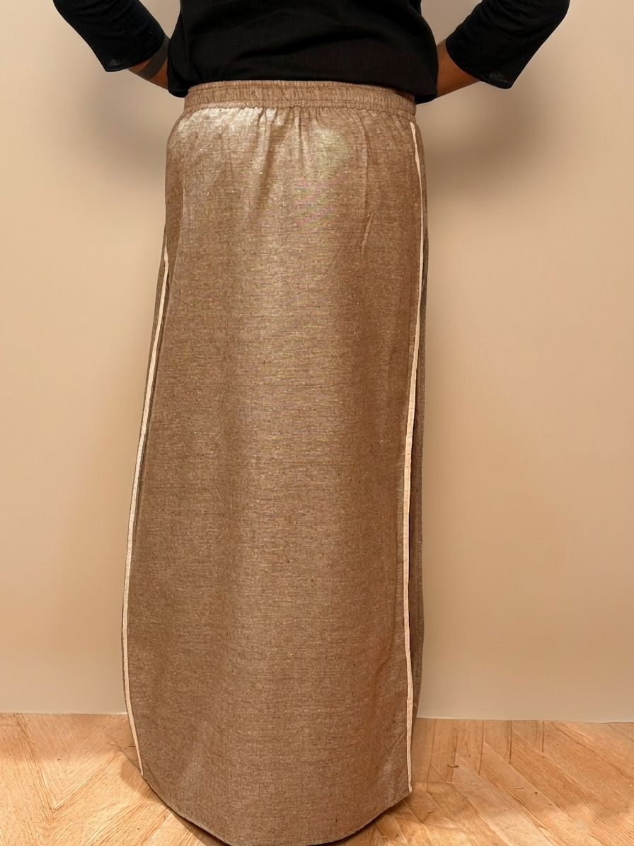 Men Brown Color With White Contrast Stripe Pajamalungi