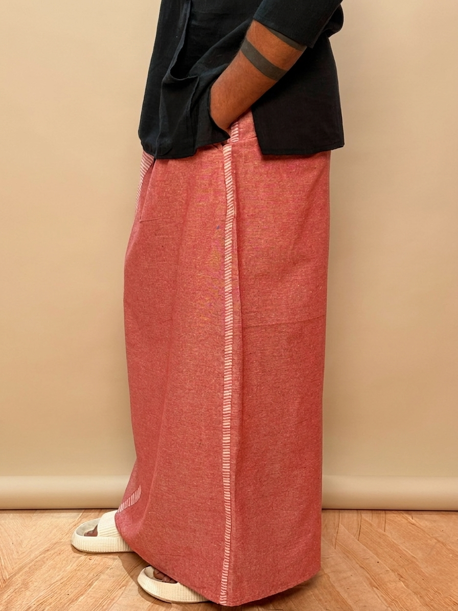 Men Pink Color  With linings  Stripe Pajamalungi