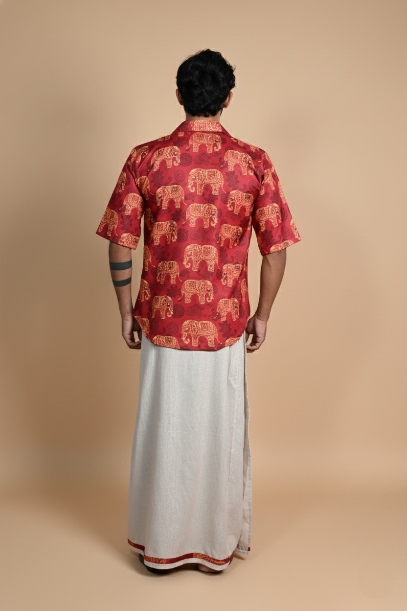 Beige Color Stripe Pajamalungi for Men