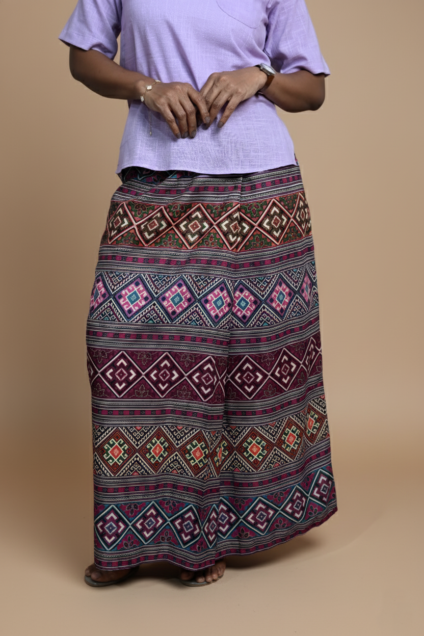 Women Solid Violet Halfsleeve Kurti