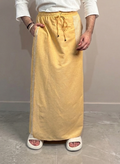 Men Yellow Color Pajamalungi With Yellow Stripe Panel