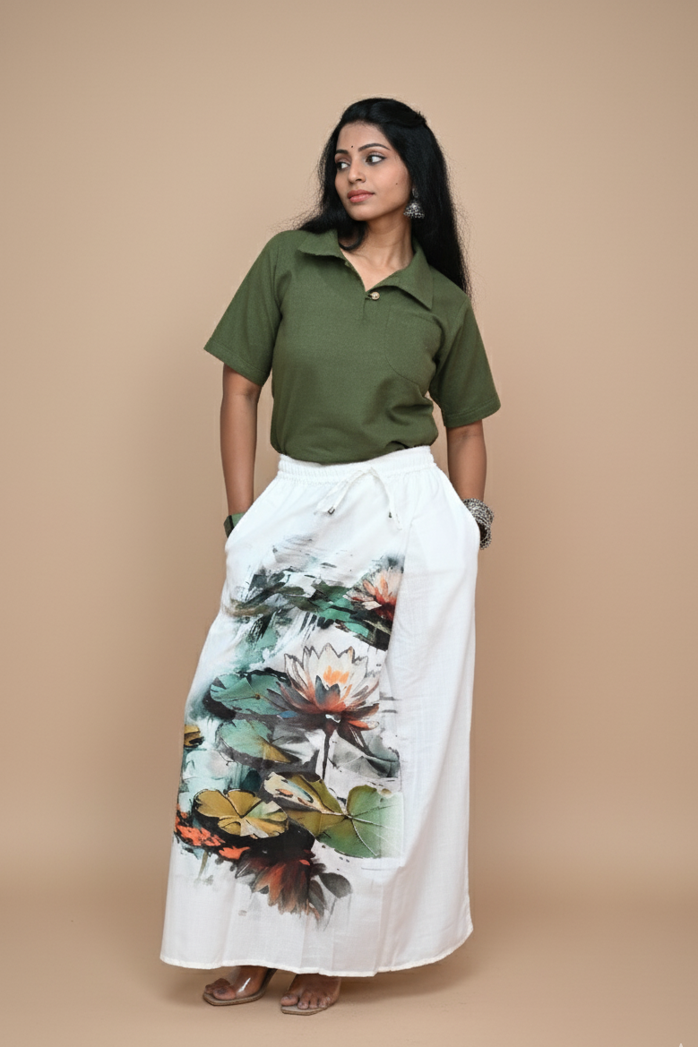 Women Serene Lotus Ensemble PajamaLungi