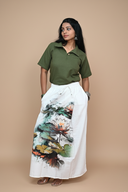 Women Serene Lotus Ensemble PajamaLungi