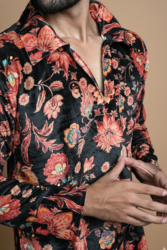 Black Cotton Pajama For Men's