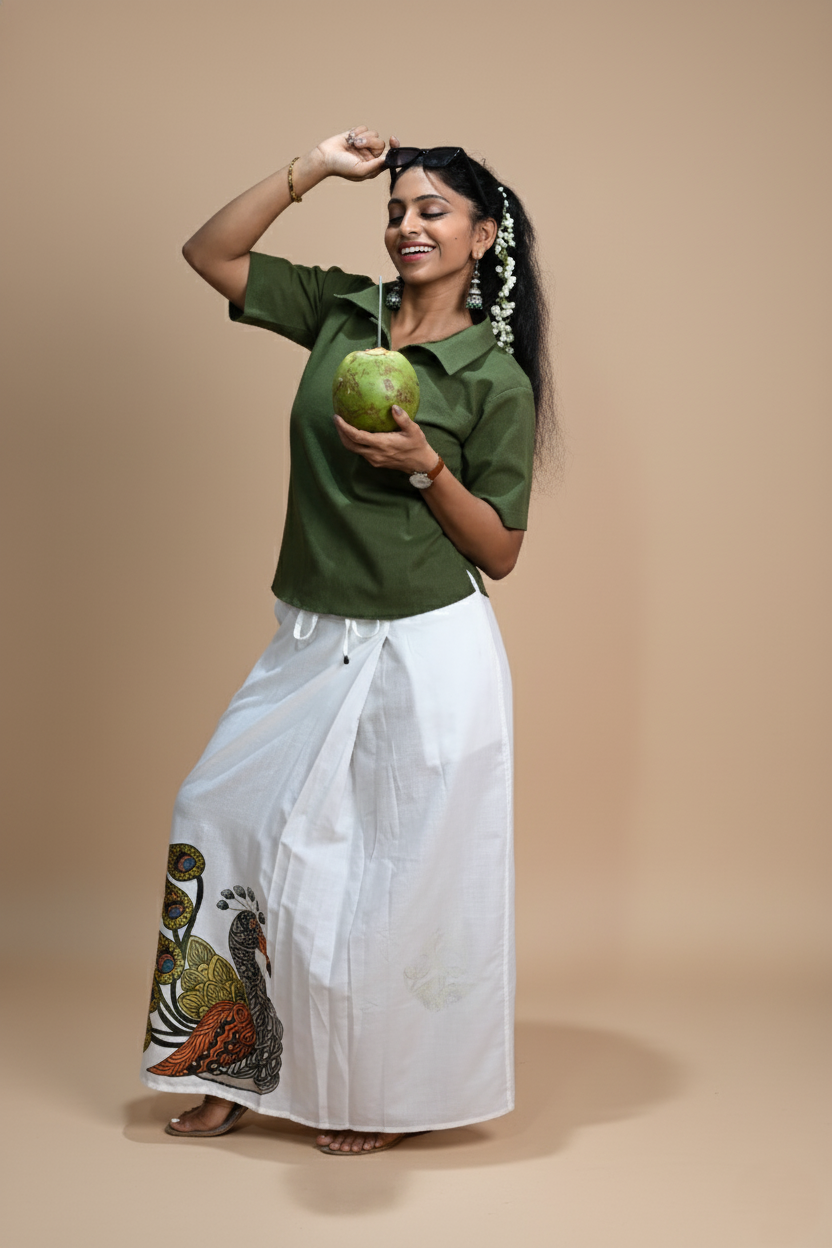 Women Solid Green Halfsleeve Kurti