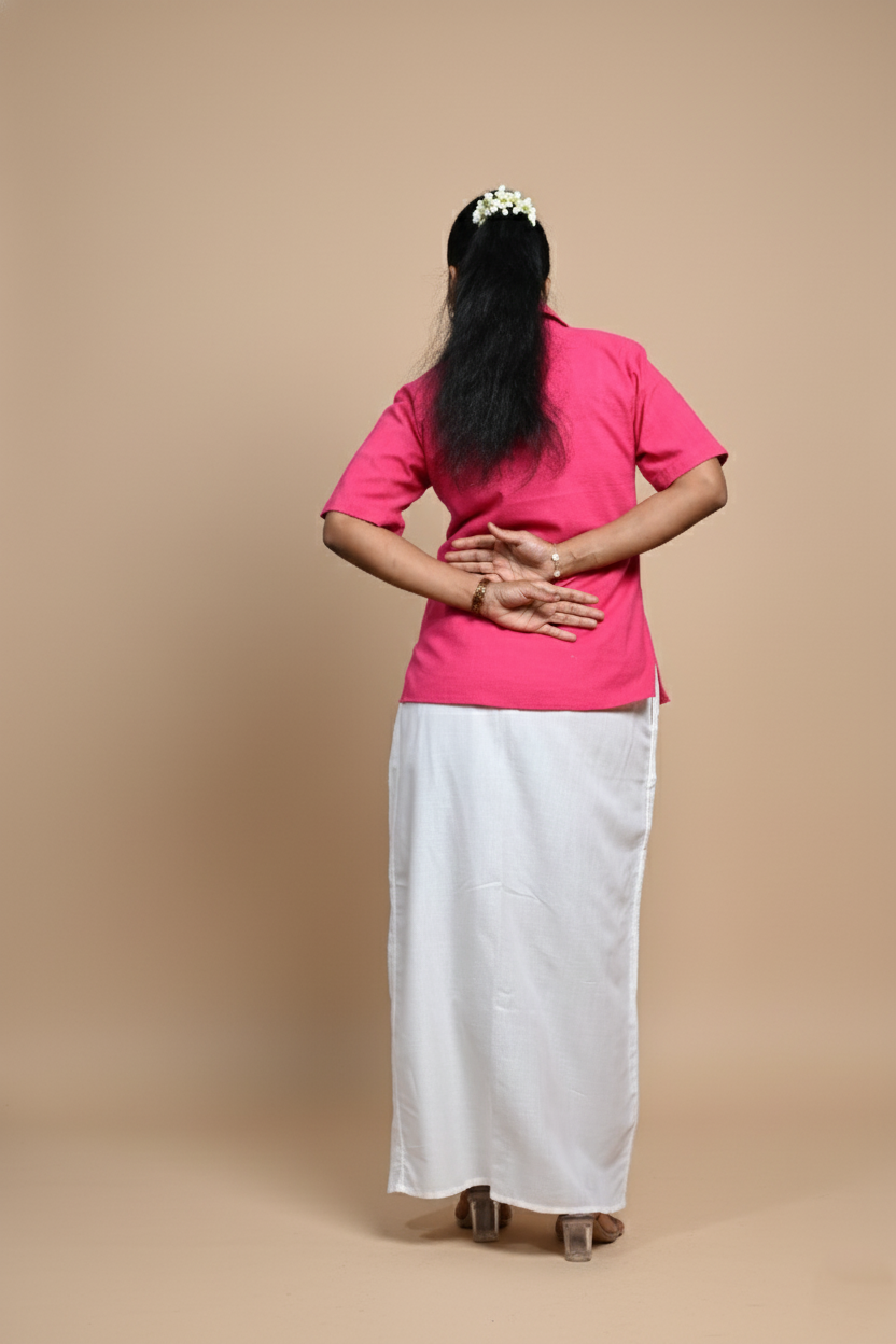 Women Solid Dark Pink Halfsleeve Kurti