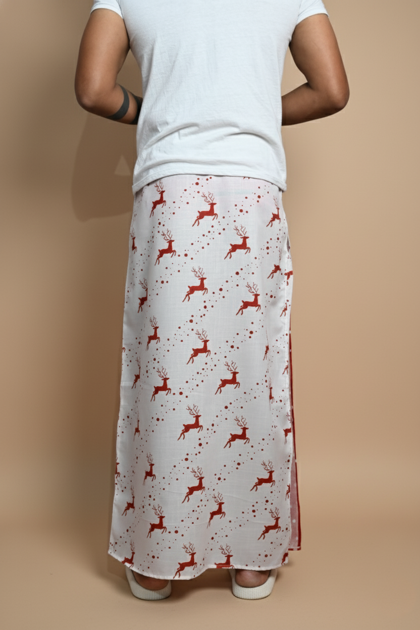 Red Snow/Lamppost Pajamalungi for Men