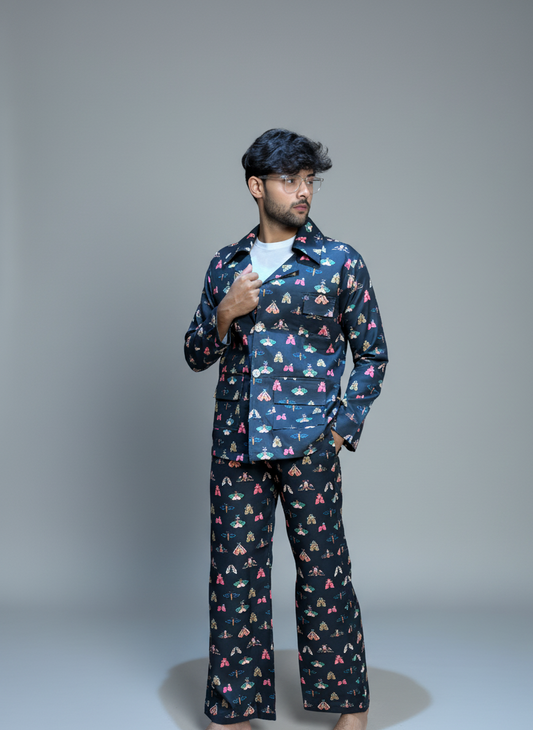 dark green royal butterfly blazer for men