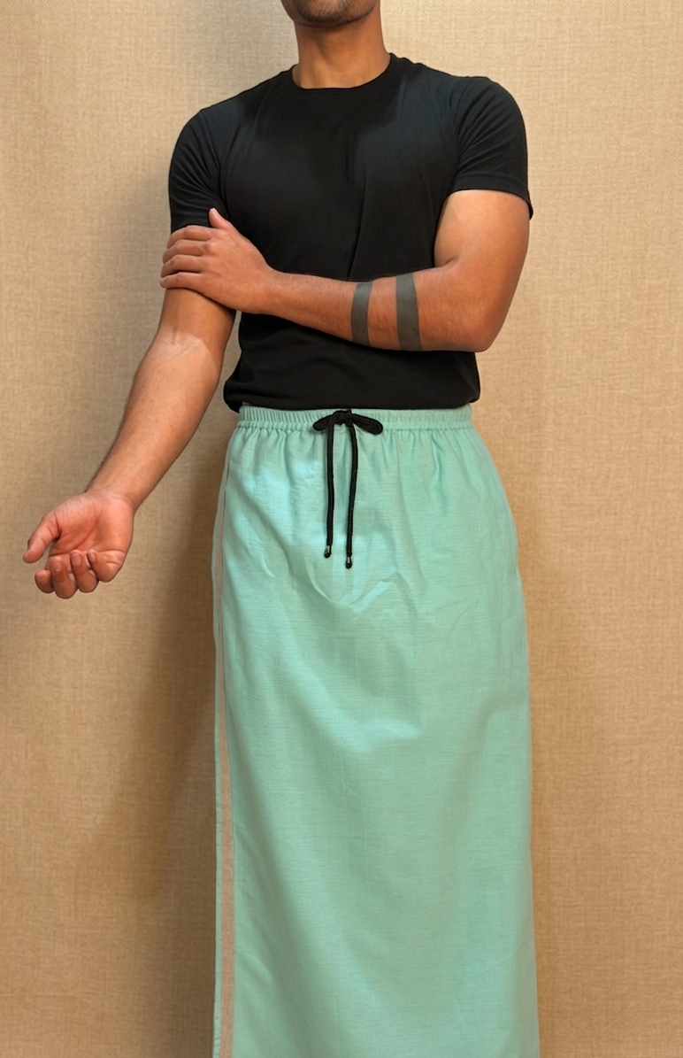 Men Seagreen Color With Light Grey Stripe Pajmalungi