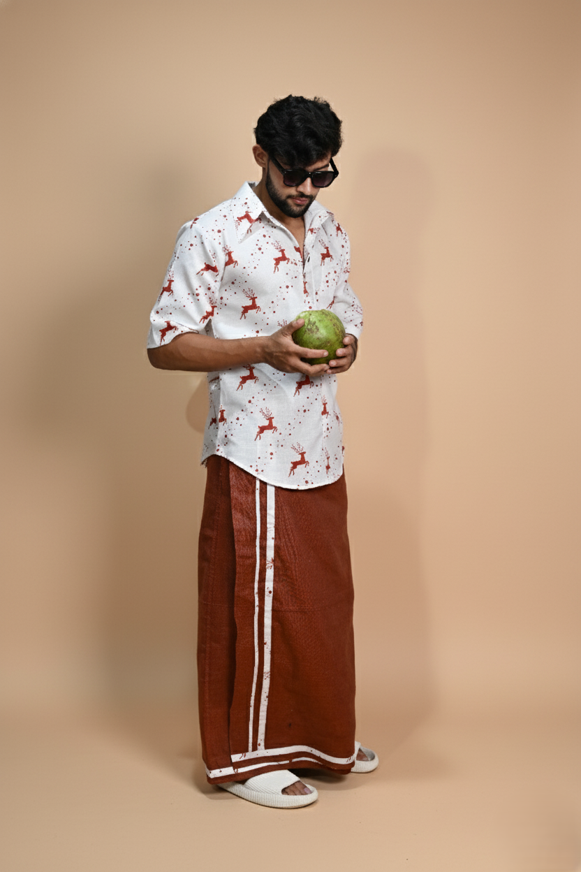 SnowStag Heritage Digital Print Kurta For Men's