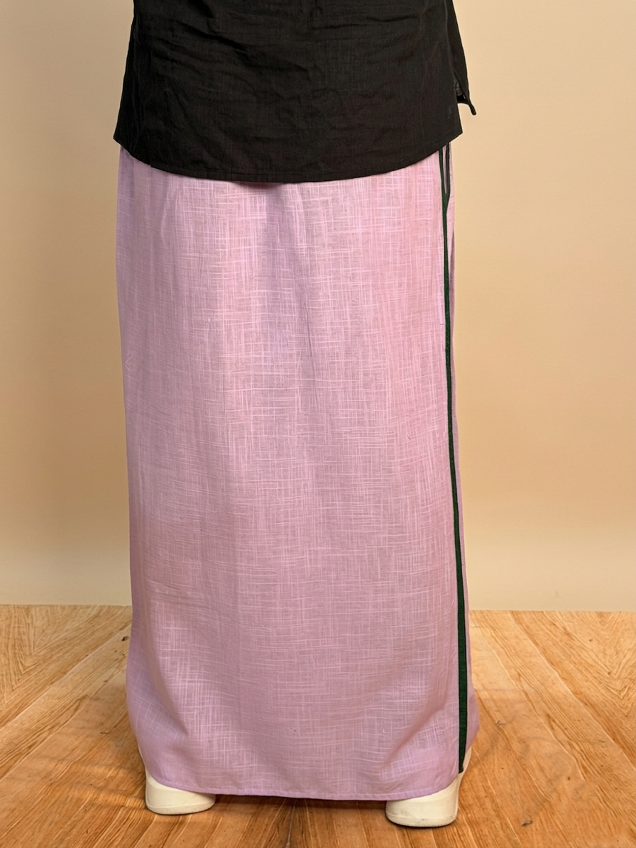 Men Mauve Color With Green Color Stripe pajamalungi