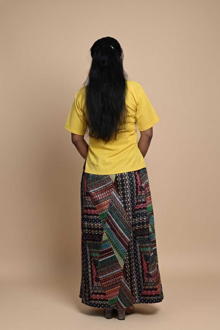 Women Multicolor Chevron Tribal Pajamalungi for Women