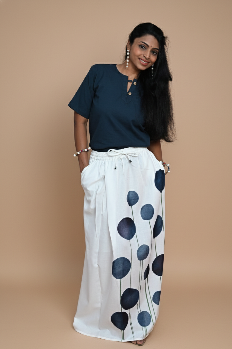 Women Navy blossom Pajamalungi
