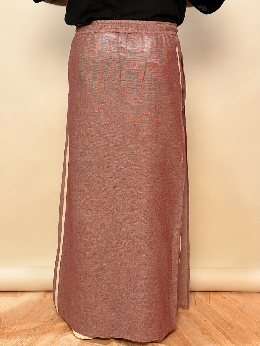 Men Light Marron Color With White Contrast Stripe Pajamalungi