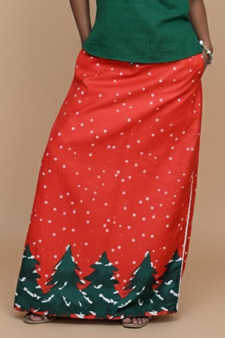 Women Christmas tree and snow pattern pajamalungi