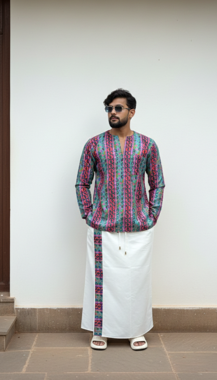 Men Vertical Multicolor Pattern – Full Sleeve