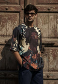 Men Half Sleeve Kurta – Afro Tribal Graphic Print