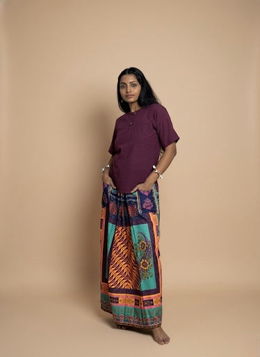 Women Multicolor Boho Print pajamalungi