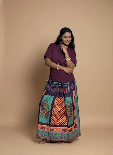 Women Multicolor Boho Print pajamalungi