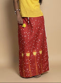 Women Red Snow/Lamppost Digital Print Pajamalungi