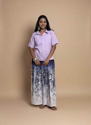 Women Midnight Ombre Lace Wave Pajamalungi