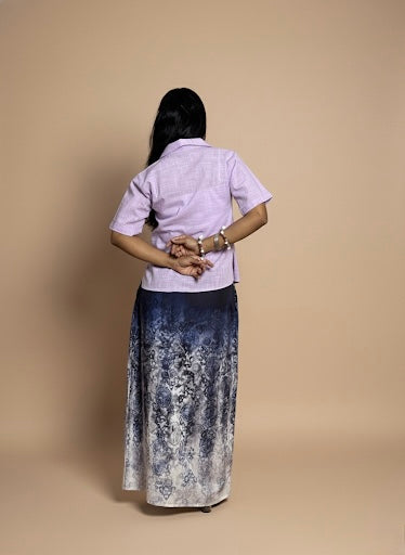 Women Midnight Ombre Lace Wave Pajamalungi