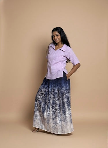 Women Midnight Ombre Lace Wave Pajamalungi