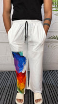 Men Watercolor Splash Print Pajama