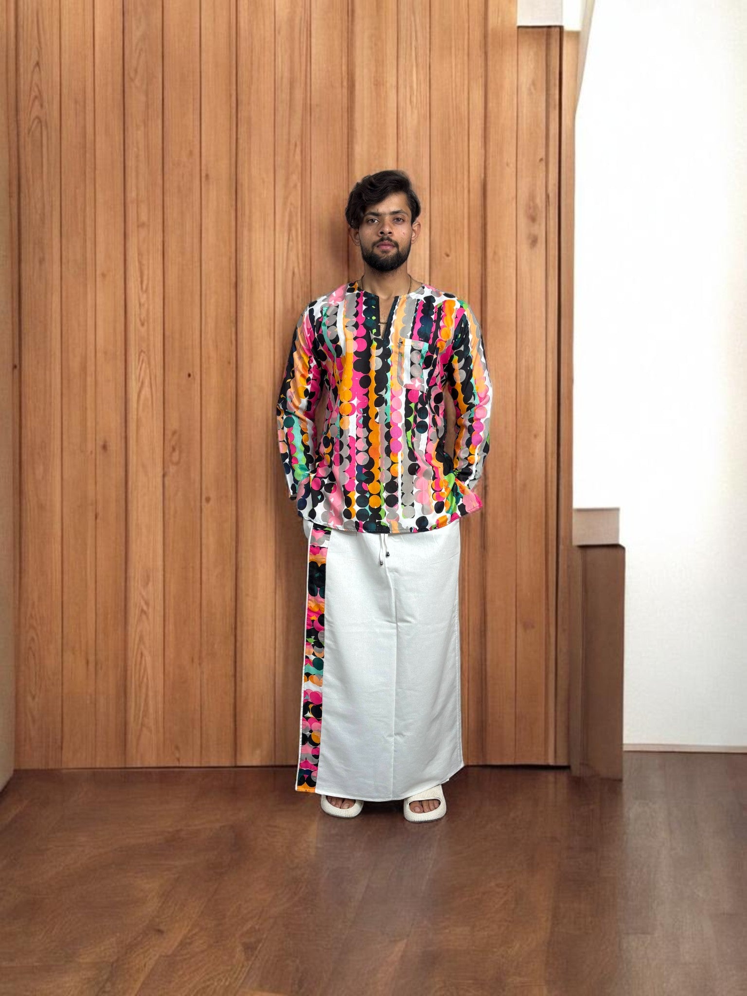 Men’s Abstract Design Casual Kurta