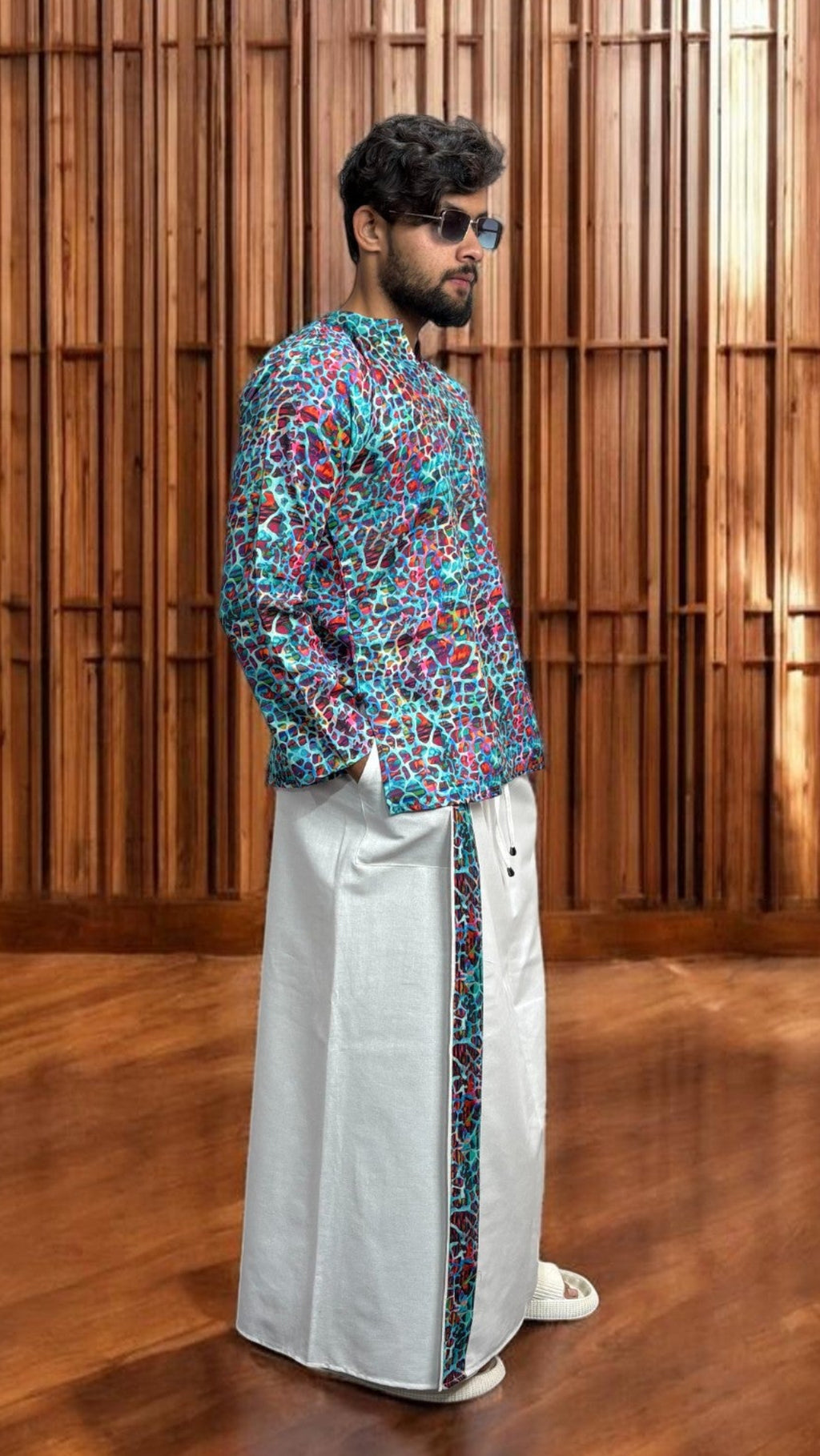 Men’s Multicolor Abstract Printed Kurta