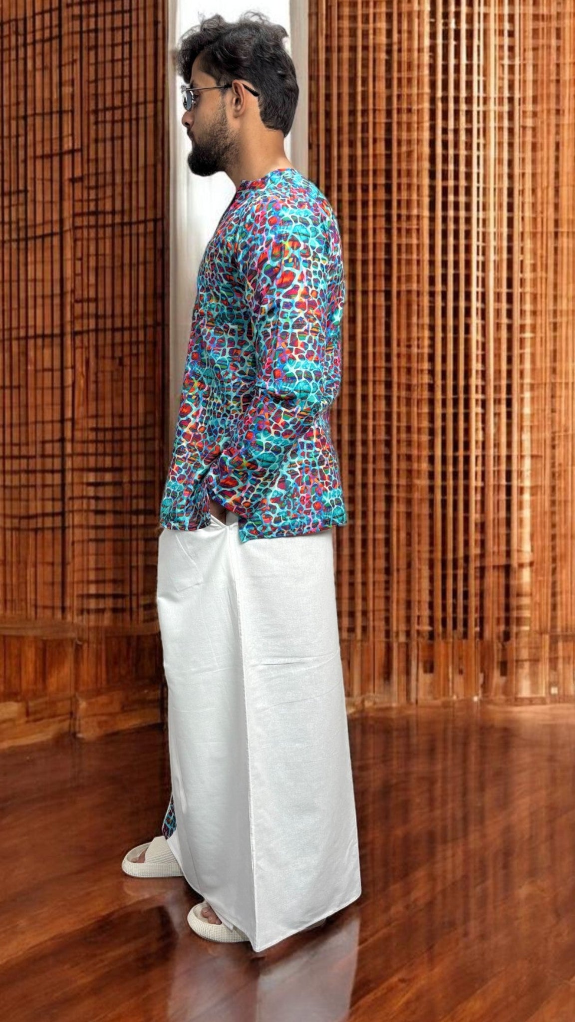 Men’s Multicolor Abstract Printed Kurta