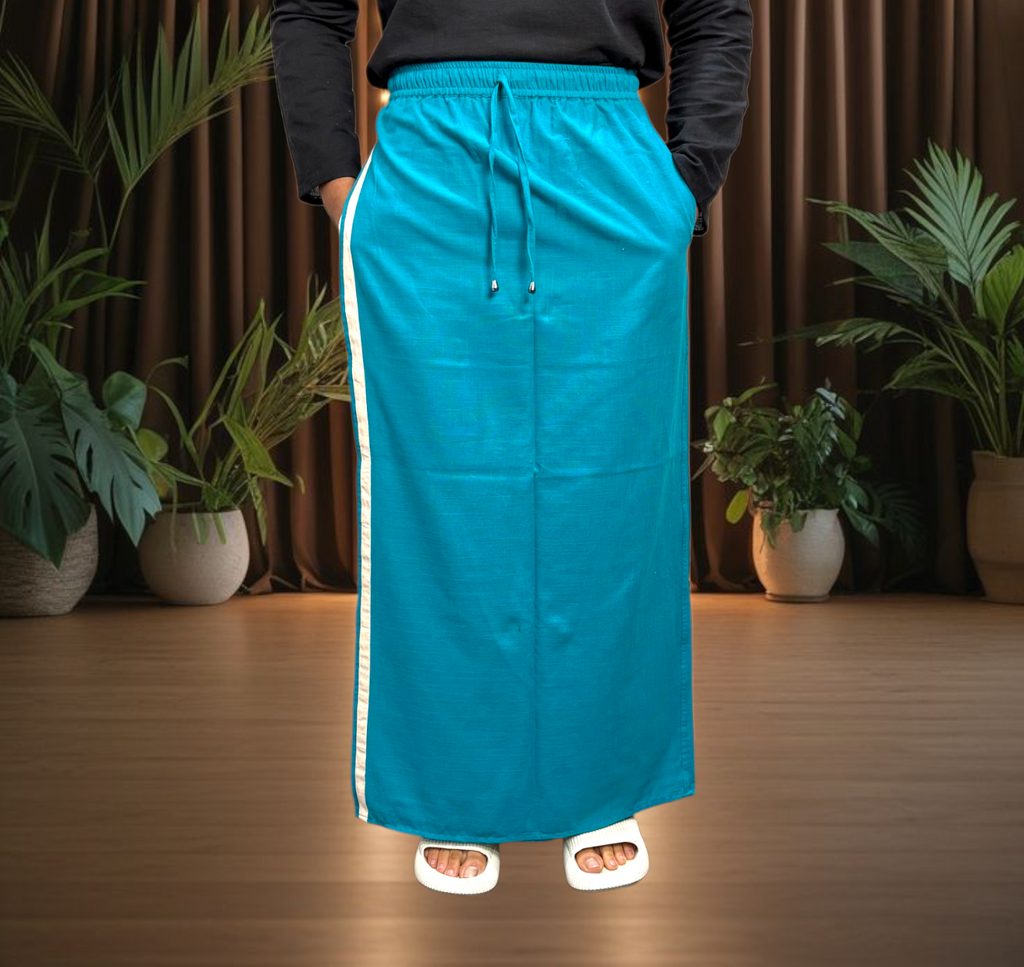 Men Ramagreen Color With White Stripe Pajamalungi