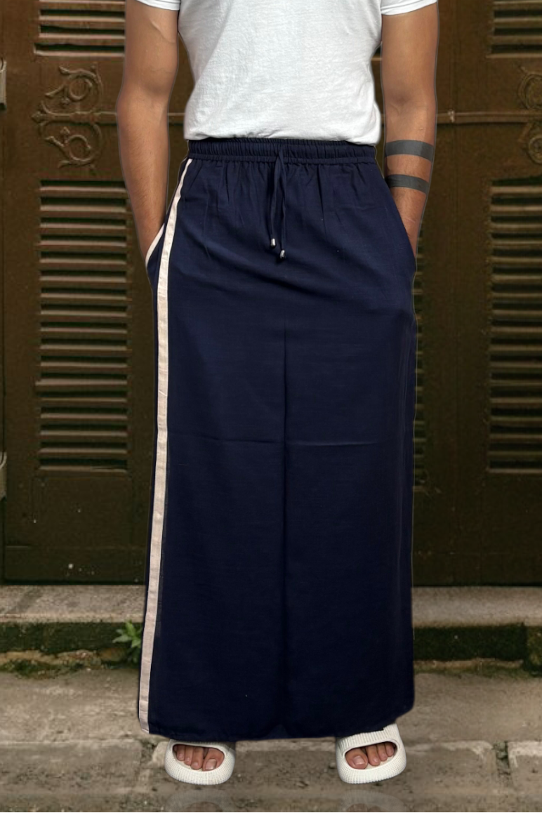 Men's Navy Blue Color With White Stripe Pajamalungi