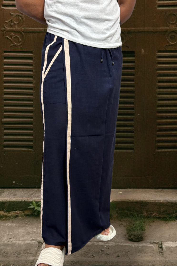 Men's Navy Blue Color With White Stripe Pajamalungi