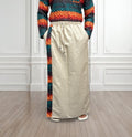 Men's Beige Color With Multicolor Textured Print Stripe Pajamalungi