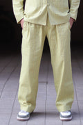 Yellow Stripe Cotton Pajama - Nirmal Online