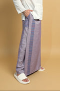 Men Voilet Color Pajamalungi With PinStripe Panel
