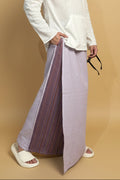 Men Mauve Color Pajamalungi With PinStripe Panel