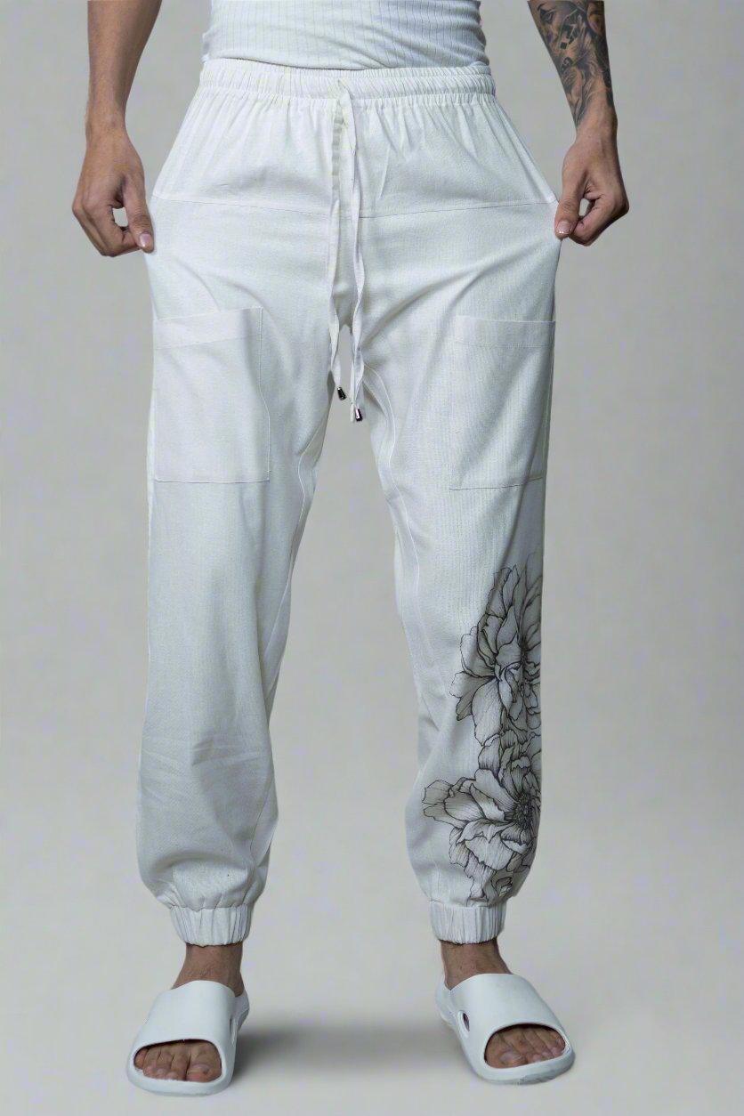 Flower Printed Cotton Jogger Pajama - Nirmal Online