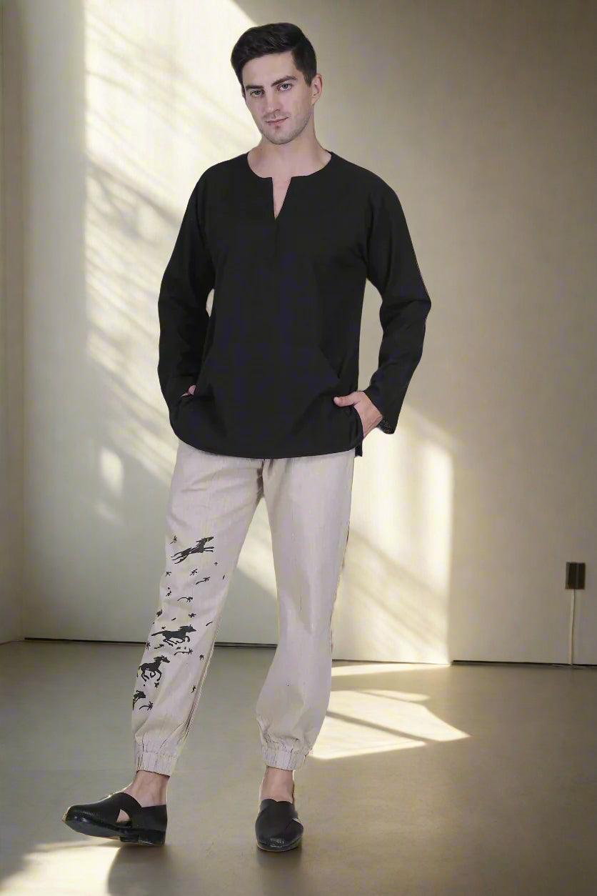Cotton Linen touch Pajama Pant - Nirmal Online
