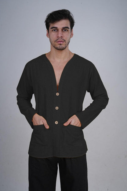 Black Elegance Kurta - Nirmal Online