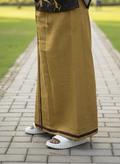 Mustard brown with Dark brown stripes pajamalungi for men's